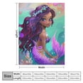 thumbnail image 4 of Orinice Mermaid Purple Hair Pink Tail Warm Lightweight Blanket Soft Fleece Blankets All Seasons Decor Gift for Sofa Bed Excellent Hand Feel 40x50in, 4 of 6