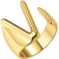 thumbnail image 1 of Yazi Jewelry Gold Bold Initial Letter Open Ring Adjustable, Women Statement Rings Personalised Engraved Women’s Signet Ring for Party, 1 of 18