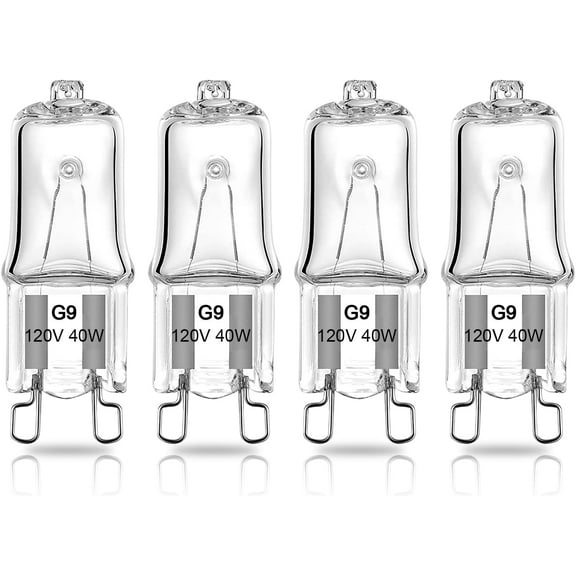 G9 Halogen Light Bulb 40W for Whirlpool Microwave Oven, Whirlpool Over The Stove Range Microwave, Replace W10709921 (4 Pack)