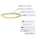 thumbnail image 5 of Vir Jewels 1/6 CTTW Diamond Wedding Band Women in 10K Yellow Gold Round Pave Prong Set Petite, 5 of 7