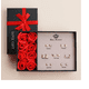 thumbnail image 2 of Flores Rojas Eternas Y 7 Pares De Pendientes, Mujeres Regalo Xtellar rojo, 2 of 3