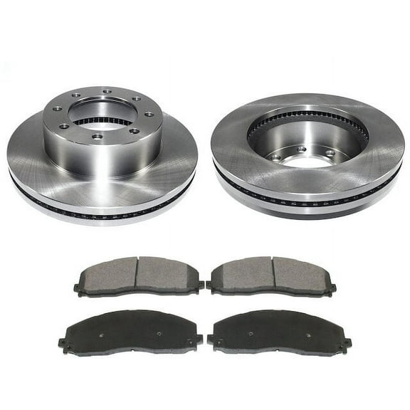 Front Ceramic Brake Pads and Rotor Kit - Compatible with 2013 - 2019 Ford F-250 Super Duty 4WD 2014 2015 2016 2017 2018