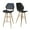 Multi Brown, variant on Lawrence Outdoor Wicker Barstools with wood finish metal legs, Brown