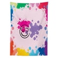 thumbnail image 3 of Ambesonne Emoji Tablecloth Rectangular Table Cover, Simple Heart Eyes Funny Face, 60"x90", Pale Pink Multicolor, 3 of 4