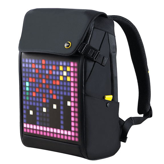 Divoom Pixoo M LED Backpack - Customizable LED Screen for Anime Raves and Motorcycles Smart Stylish and Functional Backpack with Bluetooth for Adults