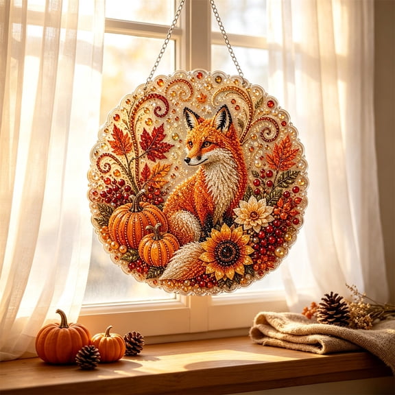 Kbndieu Fall Hanging Decorations for Home Diamond Art Painting Kits for Adults Beginner, Thanksgiving Autumn Harvest Special Shaped Pearl Painting Kits Gifts for Home Door Wall Decor