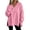 Pink, variant on Ozmmyan Womens V Neck Long Sleeve Sweatshirt Side Slit Oversized Relaxed Fit Shirt Fall Winter