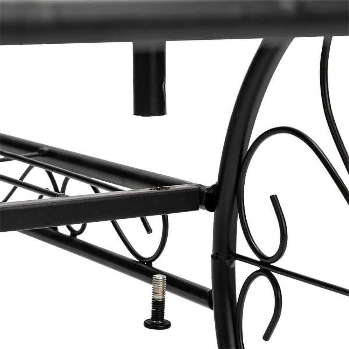Modern Black Metal 6-Pot Detachable Plant Stand - Indoor/Outdoor Garden Patio Deck Display Rack
