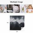 thumbnail image 4 of Black Coastal Cloth Napkins, Summer Beach Seaside Ocean Nautical Washable and Reusable Dinner Napkins Set of 4, Table Napkin for Kitchen Party Birthday Wedding Hotel Housewarming 20"x20", 4 of 8