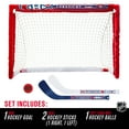 thumbnail image 2 of Franklin Sports NHL Montreal Canadiens Mini Hockey Set - Kids Indoor Knee Hockey Goal, Ball, + 2 Mini Hockey Stick Combo Set - Youth NHL Team Indoor Toy Knee Hockey Sets - NHL Official - Ages 3+, 2 of 7