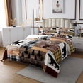 thumbnail image 2 of YST Retro Rustic Cabin Quilt Set, Bear Deer Elk Moose Coverlet Set Queen Size, Rustic Farmhouse Lodge Hunting Bedspread Set Mountain Pine Tree Buffalo Bed Set For Kids Teens Adult, 2 of 2