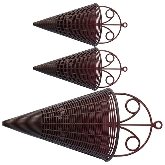 3 Pcs Modern Hanging Planter Imitation Rattan Wall Flower Basket