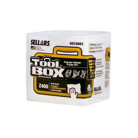 Sellars Toolbox Z400 1/4 Fold 60Ct White 11.88"X13" Sht 12/Cs