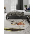 thumbnail image 2 of Unique Loom Whimsy Kids Collection Area Rug - Soccer Player (3' 3" Round Gray/Black) Perfect For Kids Bed Room/Nursery Room/Living Room/Class Room/Play Room, 2 of 5
