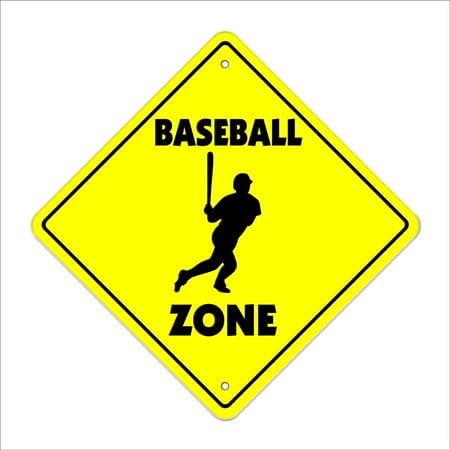 Tall Baseball Players (Baseball Crossing Sign Zone Xing | Indoor/Outdoor | 14