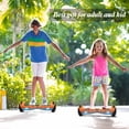 thumbnail image 3 of SISIGAD 6.5" Two-Wheel Self Balancing Hoverboard with Bluetooth and LED Lights Electric Scooter Hoverboard for Kids Orange-Gray, 3 of 5