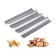 thumbnail image 3 of Bearachild Bread Baguette Mold Carbon Steel Microwave Accessories Pan Oven Heat Kitchen Baking Home Resistant Hotel Cookware Mostrada plata, 3 of 6