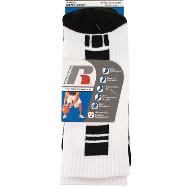 Russell Men's Crew socks