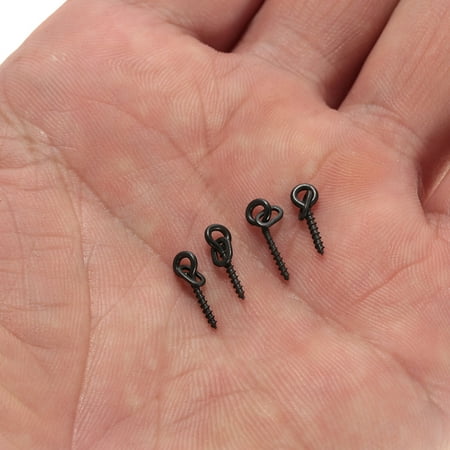 100pcs 14mm Boilies Bait Screws with Oval Link Loops Swivel Carp Fishing Terminal Rig Pop Ups (Best Bait For Carp Fishing)