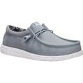 thumbnail image 6 of HEYDUDE Men Wally Stretch Canvas Slip-On Moccasins Light Grey, 9, 6 of 7