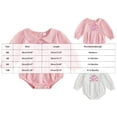 thumbnail image 3 of Baby Girls Bodysuits Comfortable and Breathable Long Sleeved Bodysuits Cute Cartoon Print Bodysuits 6-12 Months 12-24 Months Baby White,3-6 Months, 3 of 4