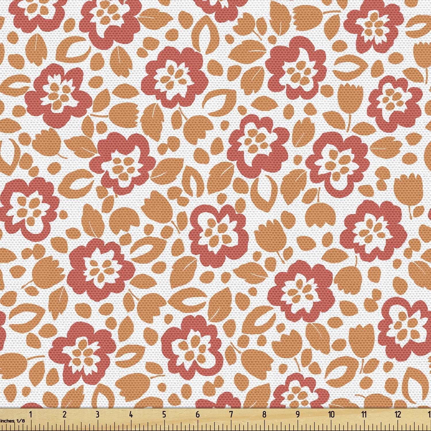Textiles Spring Colours Flower Fabric by the Yard, Thriving Spring Season Illustration with ...