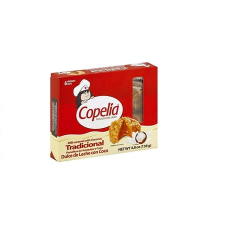 COPELIA Panelita de Arequipe y Coco/Milk caramel with Coconut x 6 (138 gr.) (Pack of 1)