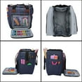 thumbnail image 3 of Jetcloudlive Knitting Bag,Yarn Storage Tote with Compartments for Knitting Needles, Crochet Hooks, Knitting Project and Accessories, 3 of 11
