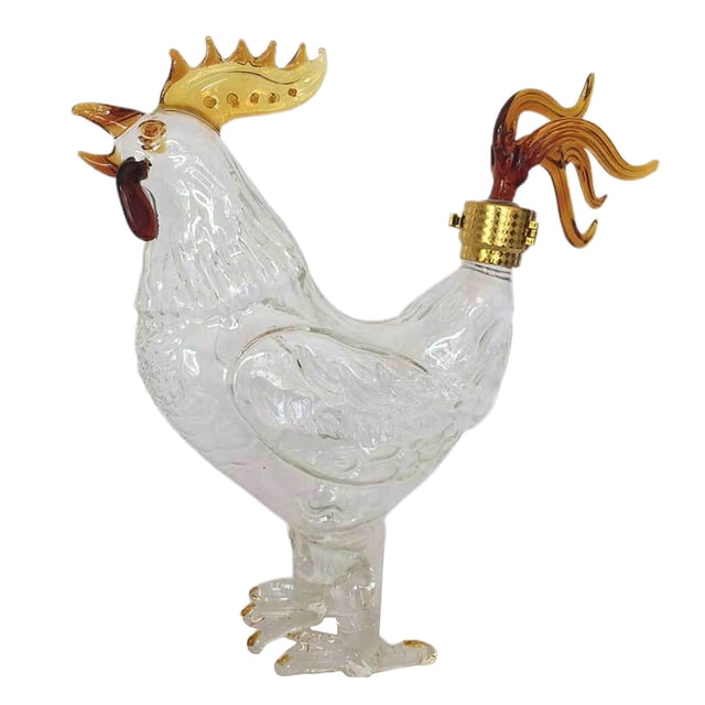 Decantador de diseño de gallo Sunnimix para ron de vino sopda a mano 750 ml para whisky Navidad regalos Decantador de whisky