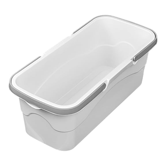 Raindrops Home Large Capacity Mop Bucket with Drain Holes, White PP Plastic Pail and Cleaning Accessory