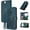 Black Green, variant on for iPhone SE 2022 Case/iPhone SE Case,iPhone 8/7 Case,6/6S Phone Case Wallet Card Holder,Floral Leather Flip Cases Strap,Kickstand Magnetic Protective Cute Cover for Women Girl (Teal)