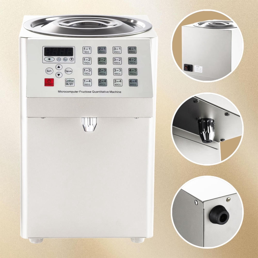 16-Program Fructose Dispenser, Stainless Steel Syrup Machine for Bubble Tea Equipment and Beverage Stations