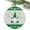 Green Gray, variant on St. Patrick Irish Gnomes Wood Board Coin Christmas Ceramic Ornament 2025,3" Round Xmas Tree Hanging Accessories with Gold Ribbon