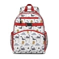 thumbnail image 1 of Minimalist Dinosaur Artistic Backpack with Baby Dino Pattern and Retro Hand-Drawn Watercolor Design, 1 of 6