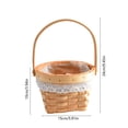 thumbnail image 3 of Easter Flower Basket Handmade Wicker Flower Arrangement Gift Spring Holiday Party Home Wedding Decor Packaged Design, 3 of 5