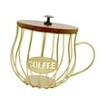 thumbnail image 4 of veasfak Support de Dosettes de Café Moderne en Forme de Tasse Conteneur Robuste pour Bureau Maison Or, 4 of 9