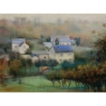 thumbnail image 2 of Engelman, Esther 18x15 Black Ornate Wood Framed with Double Matting Museum Art Print Titled - Countryside Hamlet, 2 of 4