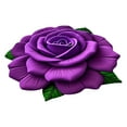 thumbnail image 2 of Rug 3 D Flower Mat Soft Carpet Non-Slip Area Carpet Dining Room Home Bedroom Carpet Floor Washable Rug Purple 60x60cm, 2 of 6