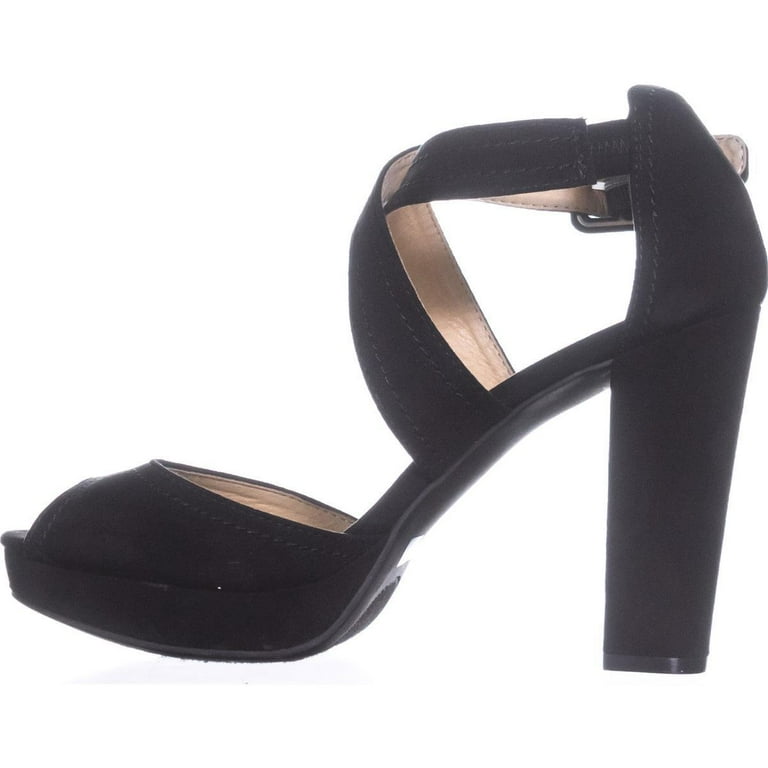 Womens Chinese Laundry Abigail Platform Cross Sandals Black Walmart