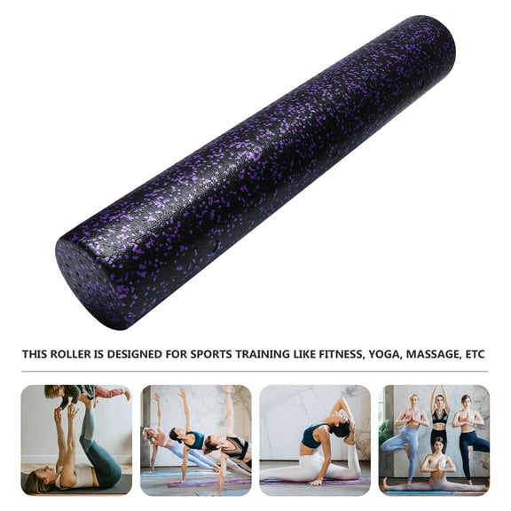 EXHUMKY Elastic Purple Foam Massage Roller, Great for Back, Shoulder, and Neck