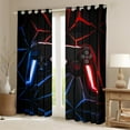 thumbnail image 2 of Gamer Curtains Gaming Console 30%-50% Blackout Curtains Young Man Geometric Gaming Curtains & Drapes Neon Lights Gamepad Window Treatments 52Wx84L, 2 of 5
