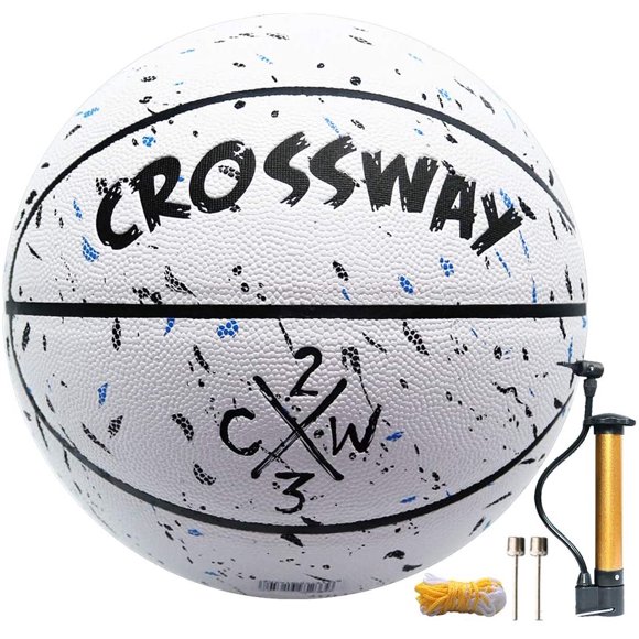 Street College Basketball Size 5-6-7 Indoor Outdoor Basketball 27.5", 28.5", 29.5" Composite PU Basketballs for Men, Women,Youth, Kid, Junior