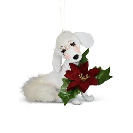 Annalee Poinsettia Pup, 4 inch Collectible Figurine