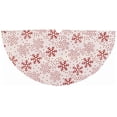 thumbnail image 3 of White and Red Glitter Snowflake Mini Burlap Christmas Tree Skirt, 3 of 4