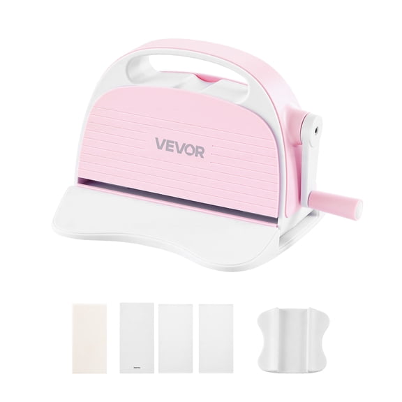 VEVOR Manual Die Cutting and Embossing Machine, 3" Opening, Portable Die Cut Machine with Cutting Plates, Ergonomic Handle, Easy to Store, for Arts and Crafts, Scrapbooking, Card Making, Crafting