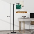 thumbnail image 3 of Arc Floor Lamps Colorful Texture Emerald Aquamarine Pigment Sapphirine Green Gold Modern LED Adjustable Lampshade Standing Light for Living Room Reading Bedroom Office, 3 of 5