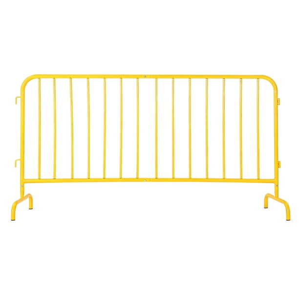 Yeshouse Barricada de acero entrelazada, barrera metálica resistente con recubrimiento en polvo antioxidante, patas de puente desmontables y montaje sin herramientas para control de multitudes y event