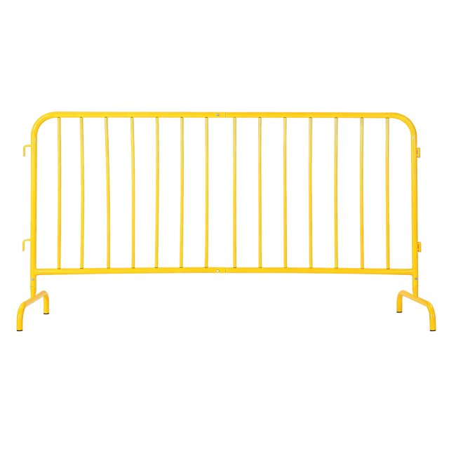 GloryStar Metal Interlocking Barricade, Heavy-Duty Steel Barrier, Rust-Proof Powder Coat Finish, Removable Bridge Feet, Tool-Free Assembly for Outdoor Event, Marathon