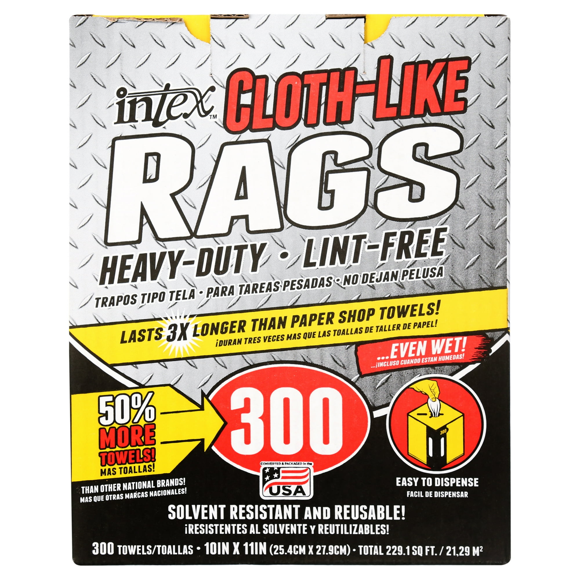 Intex Nw-00454-75 Cloth-Like Wiping Rags, Fiber Blend