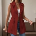 thumbnail image 5 of QQZ 2026 Summer Fall Women's Sleeveless Vest Tops - Lightweight Breathable Lined Trendy Casual Work Office Blazer - Pockets Women’s Jackets Fall Long Sleeve, 5 of 9
